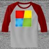 Raglan 3/4 Roundneck Shirt (Gray Body) Thumbnail