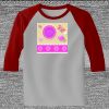 Raglan 3/4 Roundneck Shirt (Gray Body) Thumbnail