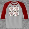 Raglan 3/4 Roundneck Shirt (Gray Body) Thumbnail