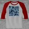Raglan 3/4 Roundneck Shirt (Gray Body) Thumbnail