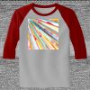Raglan 3/4 Roundneck Shirt (Gray Body) Thumbnail