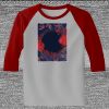 Raglan 3/4 Roundneck Shirt (Gray Body) Thumbnail