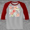 Raglan 3/4 Roundneck Shirt (Gray Body) Thumbnail