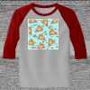 Raglan 3/4 Roundneck Shirt (Gray Body) Thumbnail