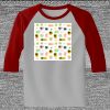 Raglan 3/4 Roundneck Shirt (Gray Body) Thumbnail