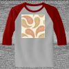 Raglan 3/4 Roundneck Shirt (Gray Body) Thumbnail