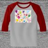 Raglan 3/4 Roundneck Shirt (Gray Body) Thumbnail