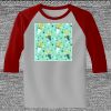 Raglan 3/4 Roundneck Shirt (Gray Body) Thumbnail
