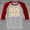 Raglan 3/4 Roundneck Shirt (Gray Body) Thumbnail