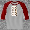 Raglan 3/4 Roundneck Shirt (Gray Body) Thumbnail
