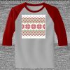 Raglan 3/4 Roundneck Shirt (Gray Body) Thumbnail