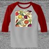 Raglan 3/4 Roundneck Shirt (Gray Body) Thumbnail