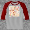 Raglan 3/4 Roundneck Shirt (Gray Body) Thumbnail