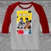 Raglan 3/4 Roundneck Shirt (Gray Body) Thumbnail