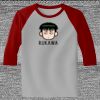 Raglan 3/4 Roundneck Shirt (Gray Body) Thumbnail