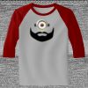 Raglan 3/4 Roundneck Shirt (Gray Body) Thumbnail