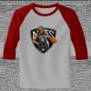 Raglan 3/4 Roundneck Shirt (Gray Body) Thumbnail