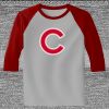 Raglan 3/4 Roundneck Shirt (Gray Body) Thumbnail