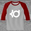 Raglan 3/4 Roundneck Shirt (Gray Body) Thumbnail
