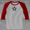 Raglan 3/4 Roundneck Shirt (Gray Body) Thumbnail