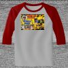 Raglan 3/4 Roundneck Shirt (Gray Body) Thumbnail