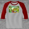 Raglan 3/4 Roundneck Shirt (Gray Body) Thumbnail