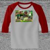 Raglan 3/4 Roundneck Shirt (Gray Body) Thumbnail