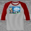Raglan 3/4 Roundneck Shirt (Gray Body) Thumbnail
