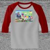 Raglan 3/4 Roundneck Shirt (Gray Body) Thumbnail