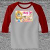 Raglan 3/4 Roundneck Shirt (Gray Body) Thumbnail
