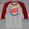 Raglan 3/4 Roundneck Shirt (Gray Body) Thumbnail