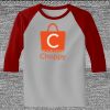 Raglan 3/4 Roundneck Shirt (Gray Body) Thumbnail