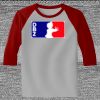 Raglan 3/4 Roundneck Shirt (Gray Body) Thumbnail
