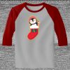 Raglan 3/4 Roundneck Shirt (Gray Body) Thumbnail