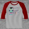 Raglan 3/4 Roundneck Shirt (Gray Body) Thumbnail
