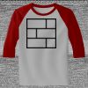Raglan 3/4 Roundneck Shirt (Gray Body) Thumbnail