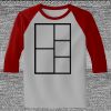 Raglan 3/4 Roundneck Shirt (Gray Body) Thumbnail