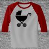 Raglan 3/4 Roundneck Shirt (Gray Body) Thumbnail