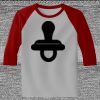 Raglan 3/4 Roundneck Shirt (Gray Body) Thumbnail