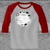 Raglan 3/4 Roundneck Shirt (Gray Body) Thumbnail
