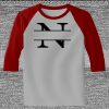 Raglan 3/4 Roundneck Shirt (Gray Body) Thumbnail