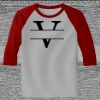 Raglan 3/4 Roundneck Shirt (Gray Body) Thumbnail