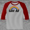 Raglan 3/4 Roundneck Shirt (Gray Body) Thumbnail