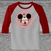 Raglan 3/4 Roundneck Shirt (Gray Body) Thumbnail