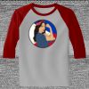 Raglan 3/4 Roundneck Shirt (Gray Body) Thumbnail