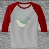 Raglan 3/4 Roundneck Shirt (Gray Body) Thumbnail