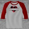 Raglan 3/4 Roundneck Shirt (Gray Body) Thumbnail