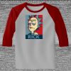 Raglan 3/4 Roundneck Shirt (Gray Body) Thumbnail