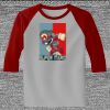 Raglan 3/4 Roundneck Shirt (Gray Body) Thumbnail