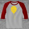 Raglan 3/4 Roundneck Shirt (Gray Body) Thumbnail